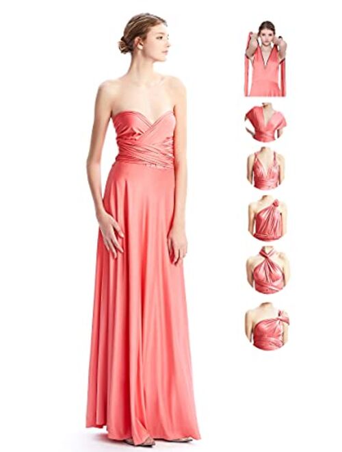 INFIWING Bridesmaid Dresses Infinity Convertible Long Formal Evening Dress Floor Length