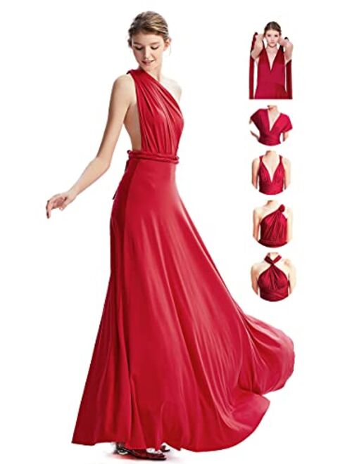 INFIWING Bridesmaid Dresses Infinity Convertible Long Formal Evening Dress Floor Length