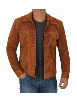 Mens Suede Jacket - Genuine Leather Suede Jacket for Men