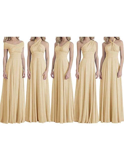 H.S.D Bridesmaid Dresses Long Prom Dresses Multiple Wearing Methods Bridesmaid Gowns