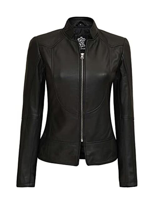 Decrum Women Leather Jacket - Real Lambskin Leather Jackets For Women