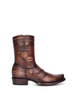 Men's Boot in Genuine Leather Brown
