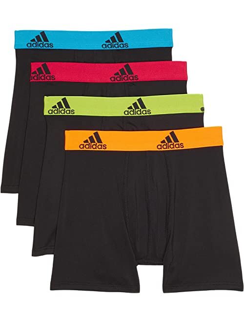 adidas Kids Performance Boxer Briefs Underwear 4-Pack (Big Kids)