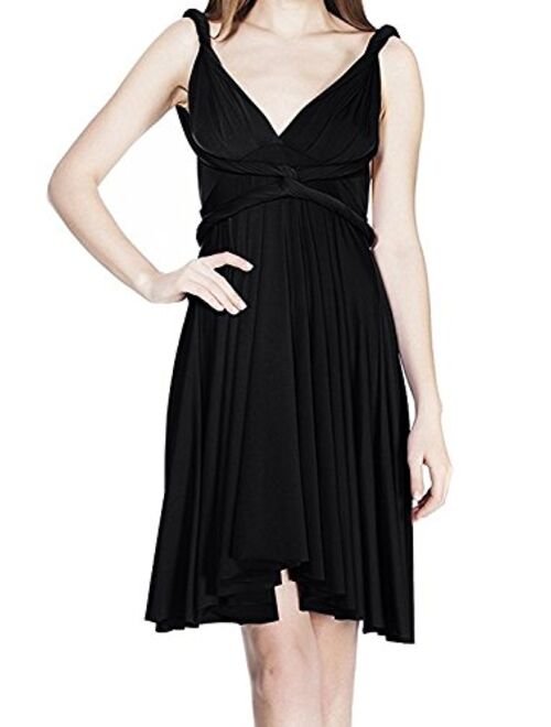 Iwemek Womens Transformer Convertible Multi Way Wrap Evening Dress Halter Wedding Formal Party Cocktail Long Prom Gown