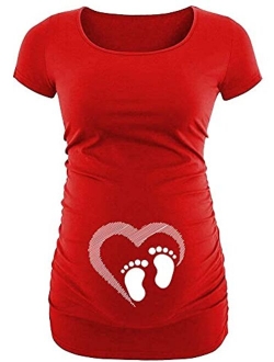 Maternity Tshirts for Women - Funny Graphic Pregnancy Announcement Shirts