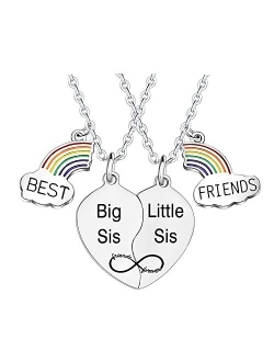 YEEQIN Sister Necklaces For 2 Big Sister Little Sister Gifts BFF Matching Necklaces Sister Birthday Gifts Necklaces Sister Jewelry For Girls Women