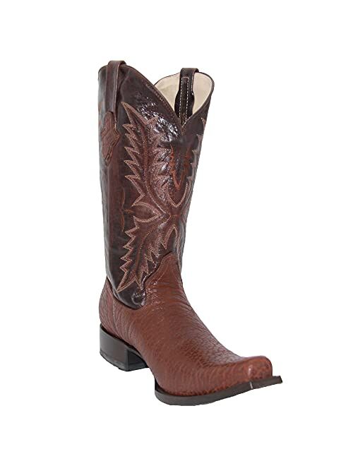 Generic Westerns Shops Mens Genuine Leather Luxury Bull Neck Print Western Cowboy Boot