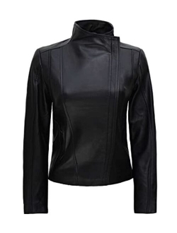 Black Leather Jackets For Women - Real Lambskin Biker Leather Motorcycle Jacket