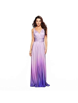 Obeeii Women Transformer Multi Way Bandage Dress Convertible Bridesmaid Gown