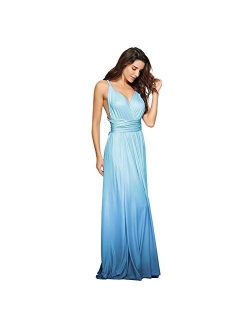 Obeeii Women Transformer Multi Way Bandage Dress Convertible Bridesmaid Gown