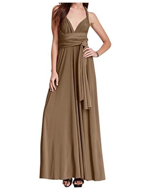 Obeeii Women Transformer Multi Way Bandage Dress Convertible Bridesmaid Gown