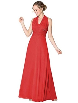 Houganhe Multiway Wrap Wedding Guest Dress Chiffon Maxi Infinity Convertible Bridesmaid Dress