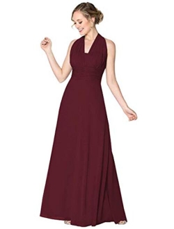 Houganhe Multiway Wrap Wedding Guest Dress Chiffon Maxi Infinity Convertible Bridesmaid Dress