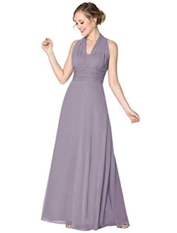 Houganhe Multiway Wrap Wedding Guest Dress Chiffon Maxi Infinity Convertible Bridesmaid Dress