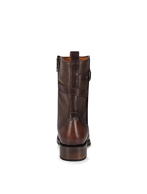 CUADRA Men's Urban Boot in Bovine Leather with Zipper Brown