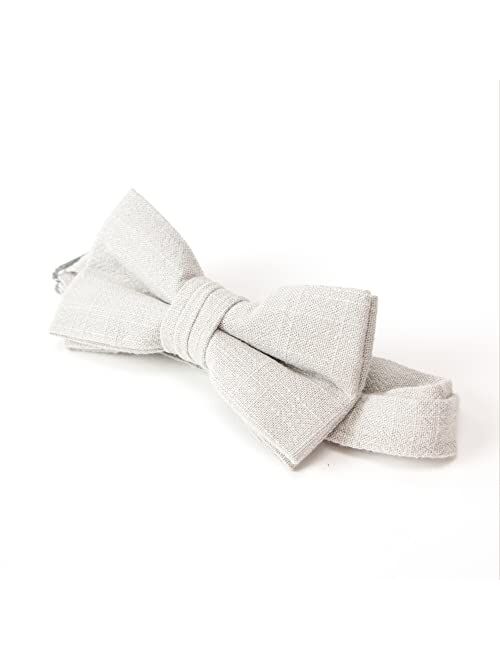 Spring Notion Boys' Linen Blend Pre-Tied Bow Tie