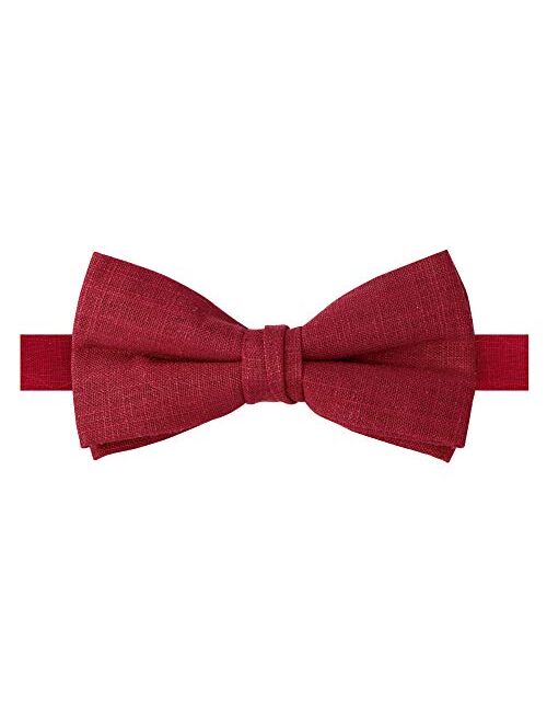 Spring Notion Boys' Linen Blend Pre-Tied Bow Tie