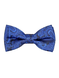 Alizeal Solid Banded Adjustable Length Pre-tied Boy's Bow Tie