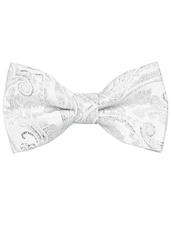 Alizeal Solid Banded Adjustable Length Pre-tied Boy's Bow Tie