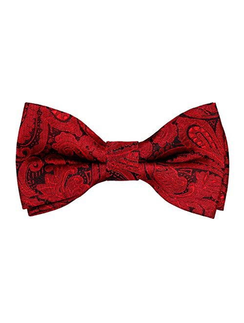 Alizeal Solid Banded Adjustable Length Pre-tied Boy's Bow Tie