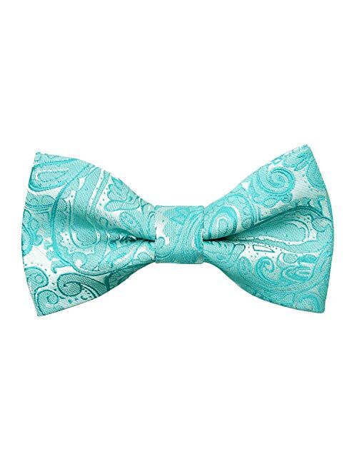 Alizeal Solid Banded Adjustable Length Pre-tied Boy's Bow Tie