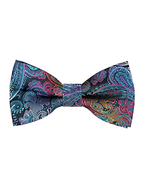 Alizeal Solid Banded Adjustable Length Pre-tied Boy's Bow Tie