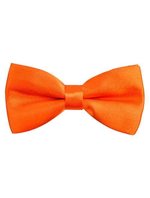 Alizeal Solid Banded Adjustable Length Pre-tied Boy's Bow Tie