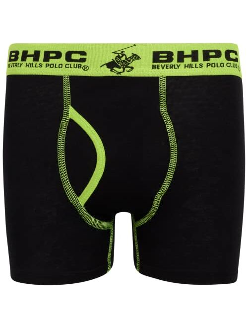 Beverly Hills Polo Club Boys' Underwear - 10 Pack Cotton Boxer Briefs (Size: 4-18)