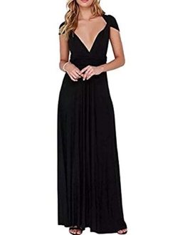 Clothink Convertible Warp Maxi Dress Multi Way Wear Party Wedding Bridesmaid Long Dresses