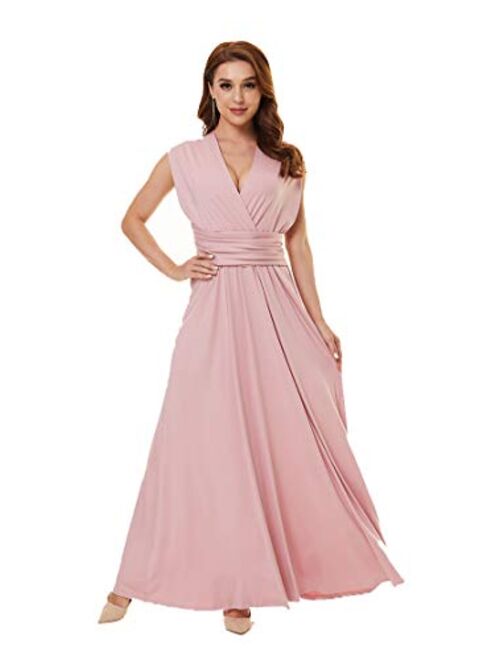 Clothink Convertible Warp Maxi Dress Multi Way Wear Party Wedding Bridesmaid Long Dresses