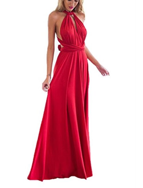 Clothink Convertible Warp Maxi Dress Multi Way Wear Party Wedding Bridesmaid Long Dresses