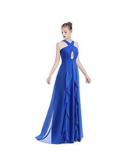 Iwemek Women Transformer Hi Low Evening Long Prom Dress Halter Convertible Multi Way Spaghetti Strap Wedding Cocktail Maxi Gown