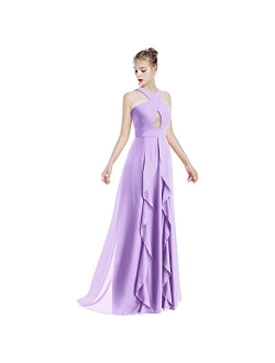 Iwemek Women Transformer Hi Low Evening Long Prom Dress Halter Convertible Multi Way Spaghetti Strap Wedding Cocktail Maxi Gown