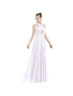 Iwemek Women Transformer Hi Low Evening Long Prom Dress Halter Convertible Multi Way Spaghetti Strap Wedding Cocktail Maxi Gown