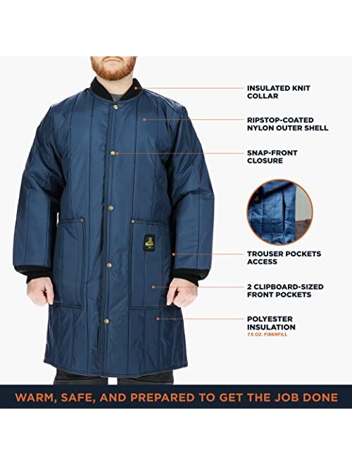 RefrigiWear Cooler Wear Lightweight Insulated Frock Liner Workwear Coat