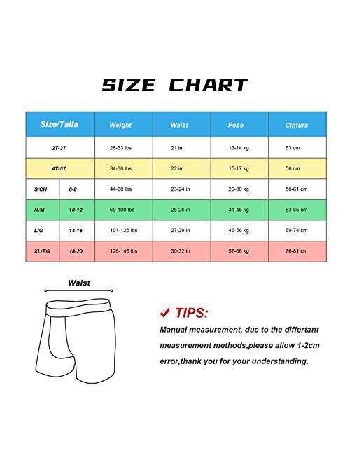 Conkend Boys Boxer Briefs,Cotton Toddler Underwear Breathable Mesh Performance Sport Big Boy Boxer Briefs with Fly 5Pack