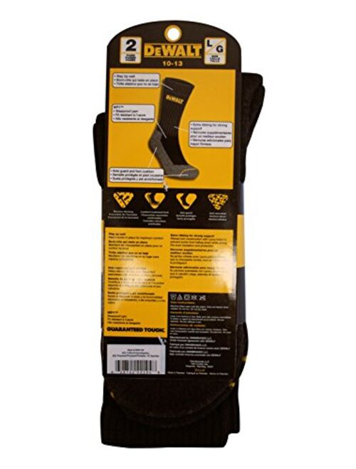 DEWALT Men's 2 Pack All-Season Cotton Crew Work Socks