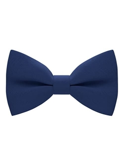 Bow Tie House Mens Bowties Pre-tied Shape Clip on Bowtie Solid Men Formal Wear for kids, baby boys, toddler any age bow ties