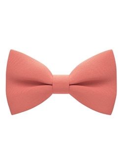 Bow Tie House Mens Bowties Pre-tied Shape Clip on Bowtie Solid Men Formal Wear for kids, baby boys, toddler any age bow ties