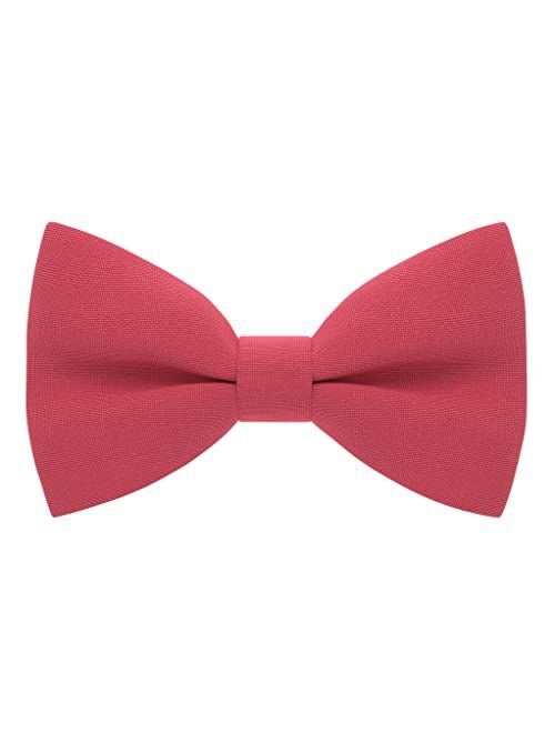 Bow Tie House Mens Bowties Pre-tied Shape Clip on Bowtie Solid Men Formal Wear for kids, baby boys, toddler any age bow ties