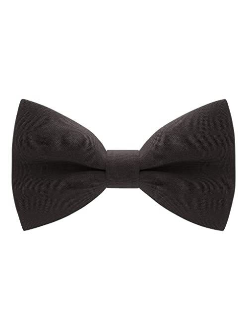 Bow Tie House Mens Bowties Pre-tied Shape Clip on Bowtie Solid Men Formal Wear for kids, baby boys, toddler any age bow ties