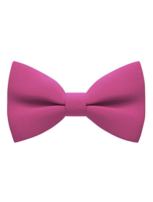 Bow Tie House Mens Bowties Pre-tied Shape Clip on Bowtie Solid Men Formal Wear for kids, baby boys, toddler any age bow ties