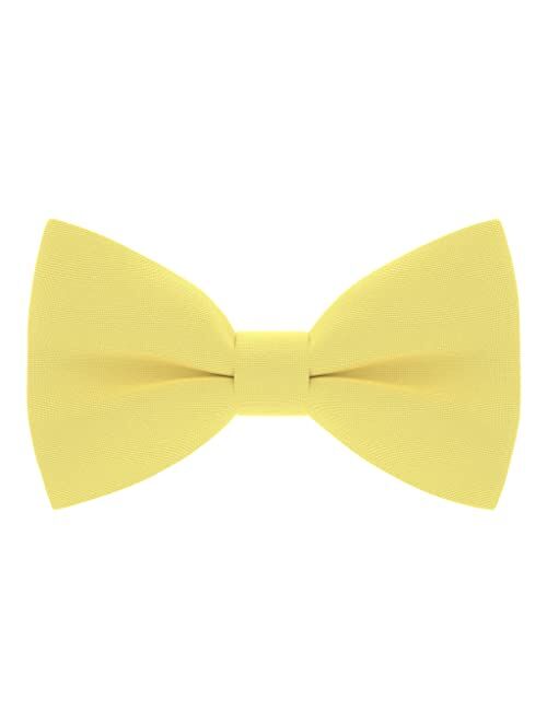 Bow Tie House Mens Bowties Pre-tied Shape Clip on Bowtie Solid Men Formal Wear for kids, baby boys, toddler any age bow ties