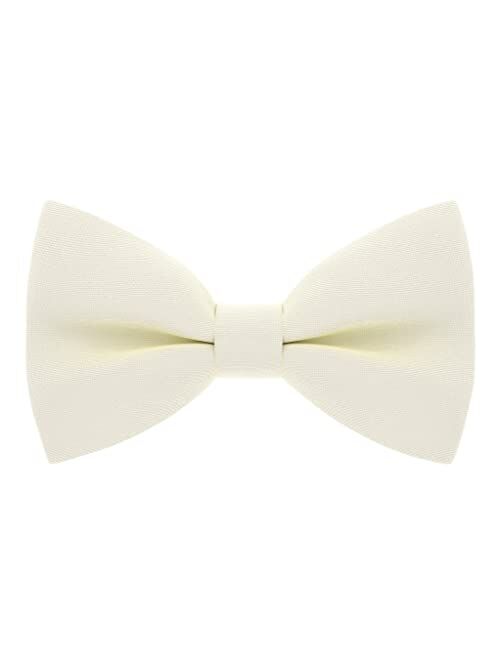 Bow Tie House Mens Bowties Pre-tied Shape Clip on Bowtie Solid Men Formal Wear for kids, baby boys, toddler any age bow ties