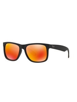 Justin RB4165 55mm Rectangle Mirror Sunglasses