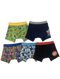 Boys' Super Hero Avengers Toddler Underwear, 5-Pack Boxer, 7-Pack, 10-Pack Briefs in Sizes 2/3t and 4t