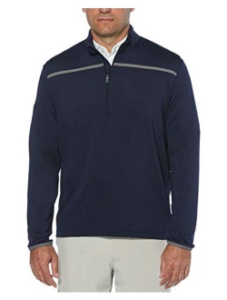 Callaway Men's Golf Chest Stripe Long Sleeve 1/4 Zip Mock Pullover