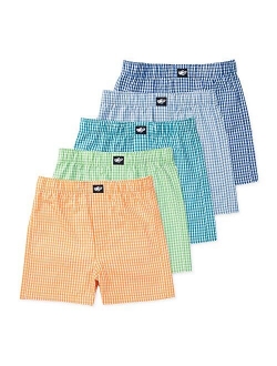 Lucky & Me | Ryan Boys Woven Boxers | 100% Cotton Children's Underwear (5-Pack)