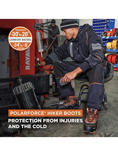 RefrigiWear Men's PolarForce Hiker Boots, Insulated Work Boots, -30F Comfort Rating