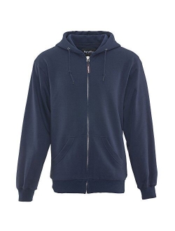 Thermal Knit Lined Hoodie, Hooded Zip-Up Fleece Sweatshirt